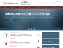 Tablet Screenshot of orthoguidelines.org